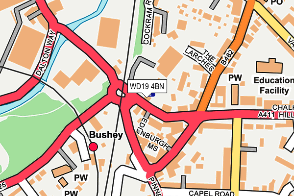 WD19 4BN map - OS OpenMap – Local (Ordnance Survey)