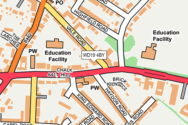 WD19 4BY map - OS OpenMap – Local (Ordnance Survey)
