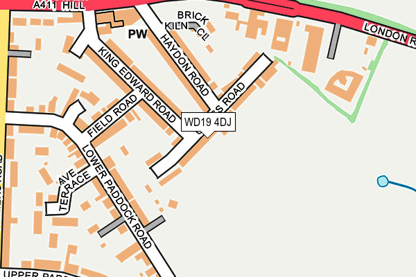 WD19 4DJ map - OS OpenMap – Local (Ordnance Survey)