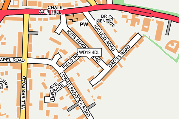 WD19 4DL map - OS OpenMap – Local (Ordnance Survey)
