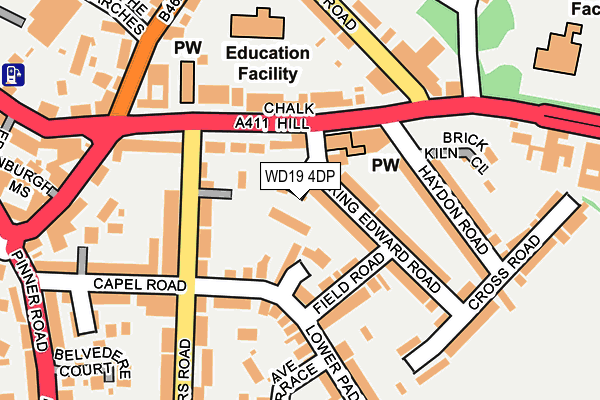 WD19 4DP map - OS OpenMap – Local (Ordnance Survey)