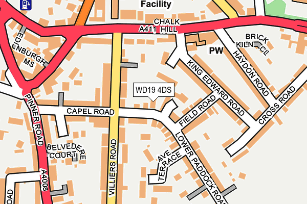 WD19 4DS map - OS OpenMap – Local (Ordnance Survey)