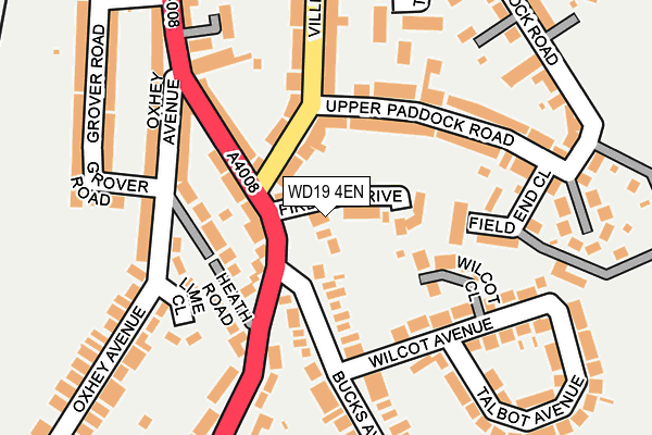 WD19 4EN map - OS OpenMap – Local (Ordnance Survey)