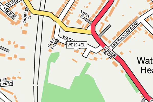 WD19 4EU map - OS OpenMap – Local (Ordnance Survey)