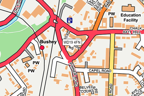 WD19 4FN map - OS OpenMap – Local (Ordnance Survey)