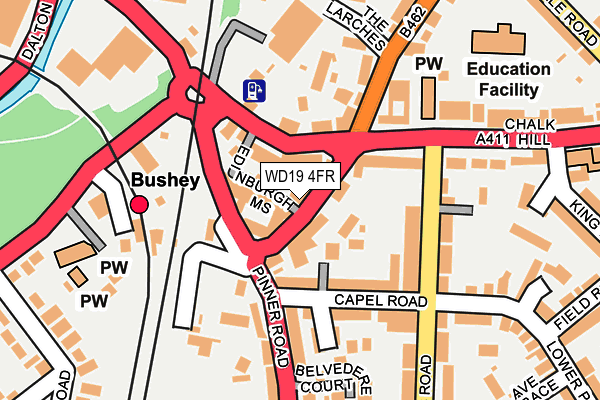 WD19 4FR map - OS OpenMap – Local (Ordnance Survey)