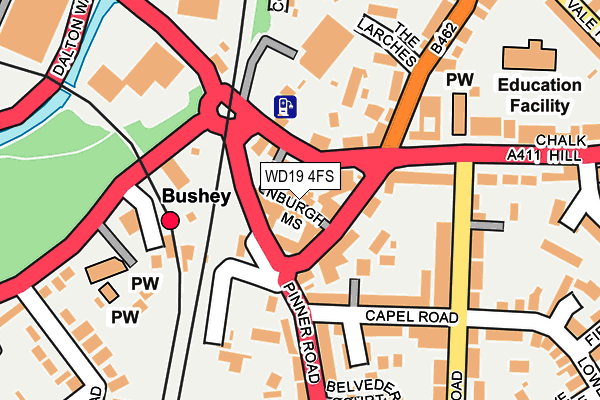 WD19 4FS map - OS OpenMap – Local (Ordnance Survey)