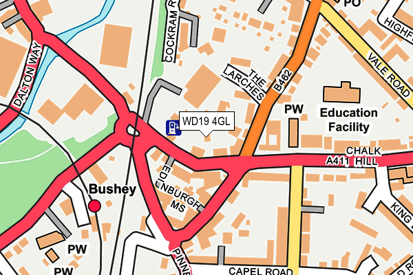 WD19 4GL map - OS OpenMap – Local (Ordnance Survey)