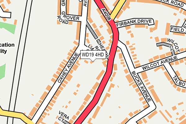 WD19 4HD map - OS OpenMap – Local (Ordnance Survey)