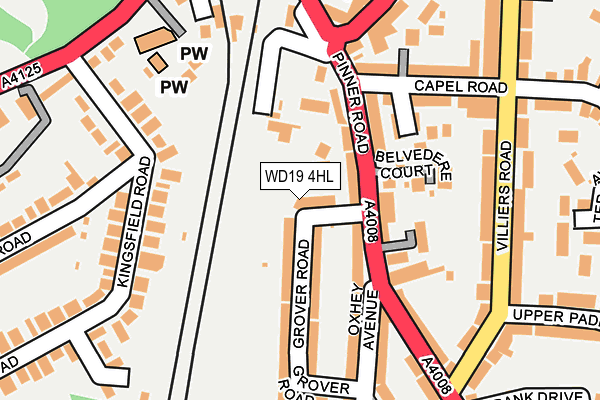 WD19 4HL map - OS OpenMap – Local (Ordnance Survey)