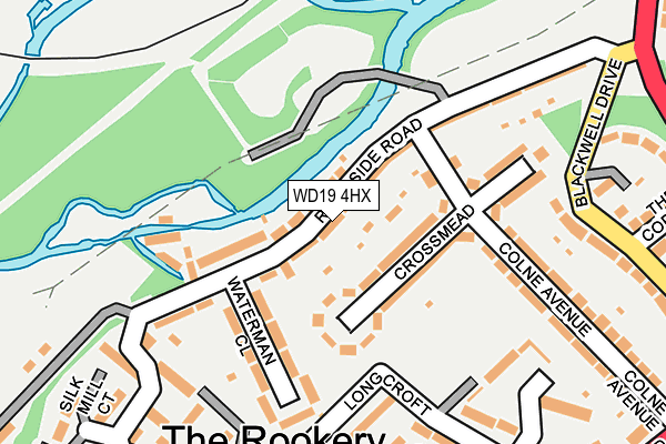 WD19 4HX map - OS OpenMap – Local (Ordnance Survey)