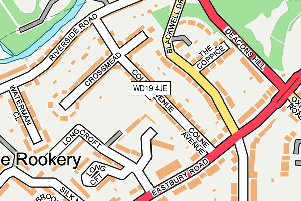 WD19 4JE map - OS OpenMap – Local (Ordnance Survey)
