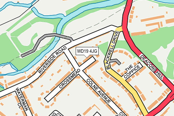 WD19 4JG map - OS OpenMap – Local (Ordnance Survey)