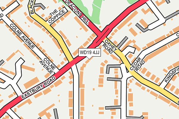 WD19 4JJ map - OS OpenMap – Local (Ordnance Survey)
