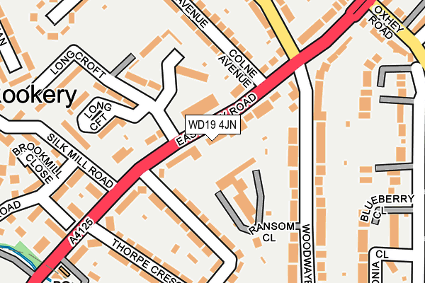 WD19 4JN map - OS OpenMap – Local (Ordnance Survey)