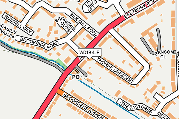 WD19 4JP map - OS OpenMap – Local (Ordnance Survey)