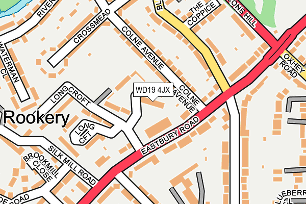 WD19 4JX map - OS OpenMap – Local (Ordnance Survey)