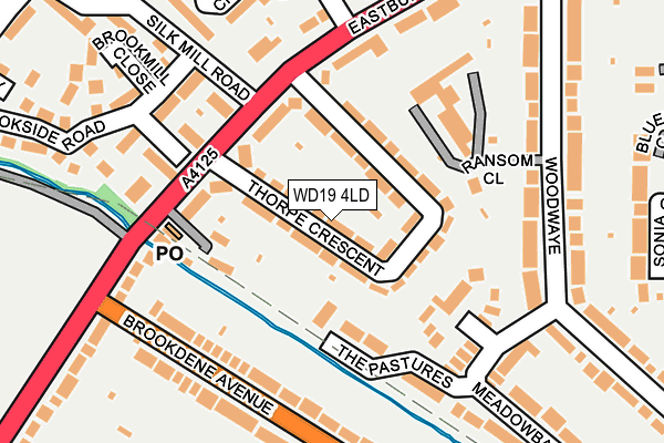 WD19 4LD map - OS OpenMap – Local (Ordnance Survey)