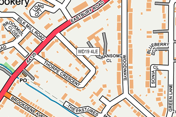WD19 4LE map - OS OpenMap – Local (Ordnance Survey)