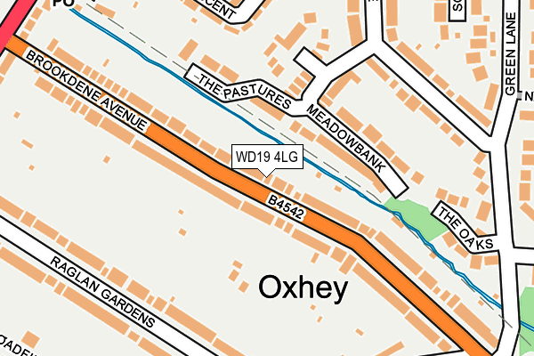 WD19 4LG map - OS OpenMap – Local (Ordnance Survey)