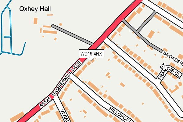 WD19 4NX map - OS OpenMap – Local (Ordnance Survey)