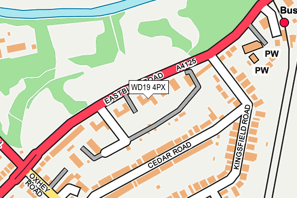 WD19 4PX map - OS OpenMap – Local (Ordnance Survey)