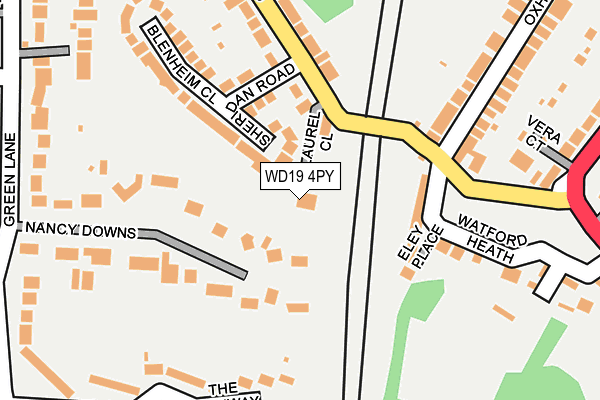 WD19 4PY map - OS OpenMap – Local (Ordnance Survey)