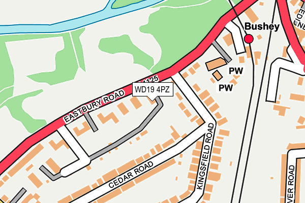 WD19 4PZ map - OS OpenMap – Local (Ordnance Survey)