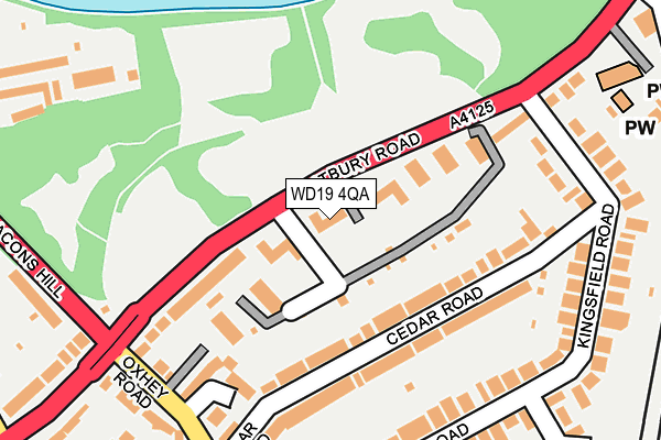 WD19 4QA map - OS OpenMap – Local (Ordnance Survey)