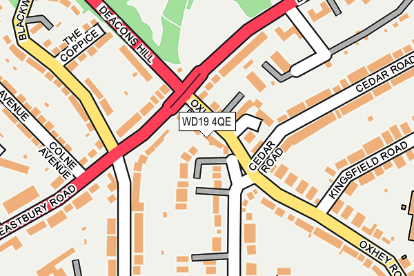 WD19 4QE map - OS OpenMap – Local (Ordnance Survey)