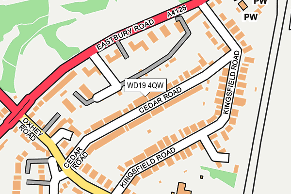 WD19 4QW map - OS OpenMap – Local (Ordnance Survey)