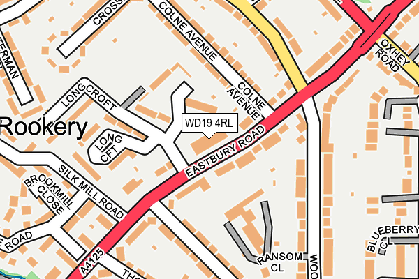 WD19 4RL map - OS OpenMap – Local (Ordnance Survey)