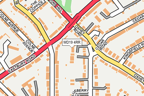 WD19 4RR map - OS OpenMap – Local (Ordnance Survey)