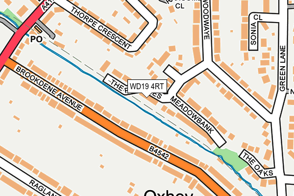 WD19 4RT map - OS OpenMap – Local (Ordnance Survey)