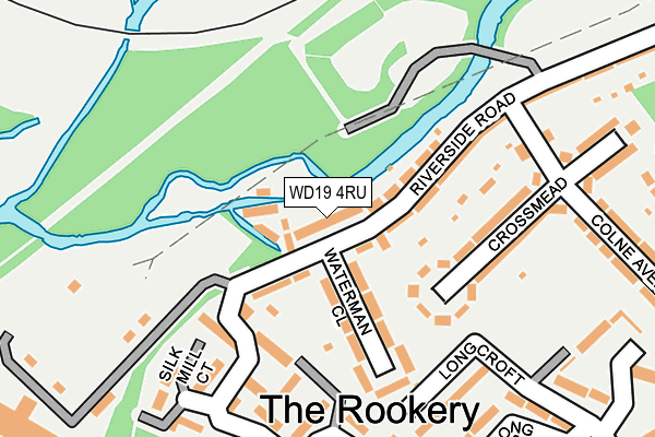 WD19 4RU map - OS OpenMap – Local (Ordnance Survey)