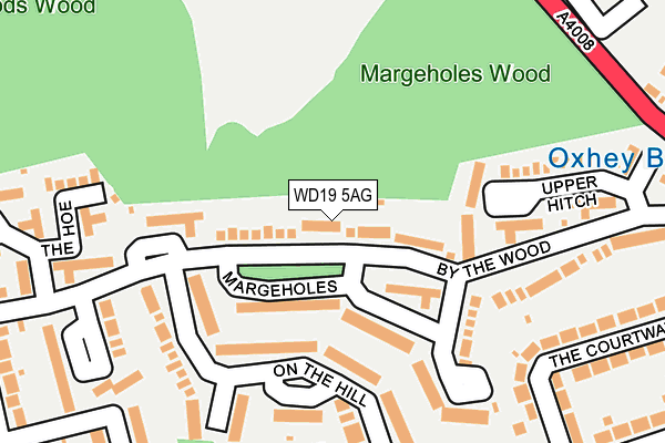 WD19 5AG map - OS OpenMap – Local (Ordnance Survey)
