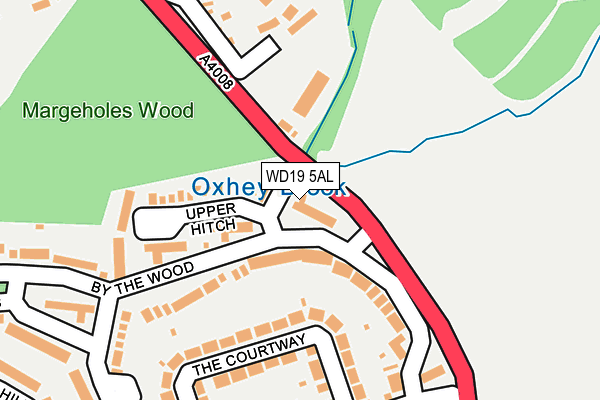WD19 5AL map - OS OpenMap – Local (Ordnance Survey)