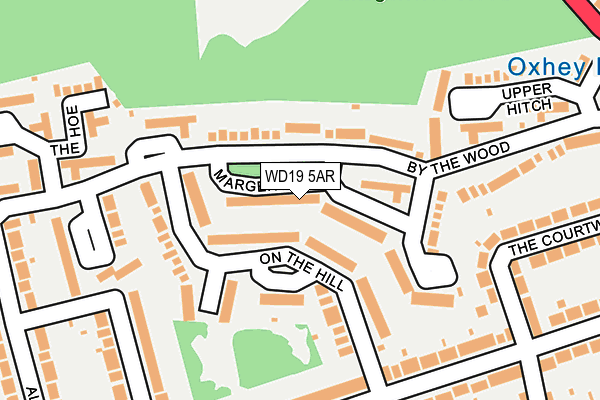 WD19 5AR map - OS OpenMap – Local (Ordnance Survey)