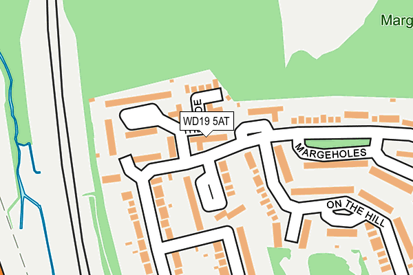 WD19 5AT map - OS OpenMap – Local (Ordnance Survey)