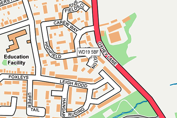 WD19 5BF map - OS OpenMap – Local (Ordnance Survey)