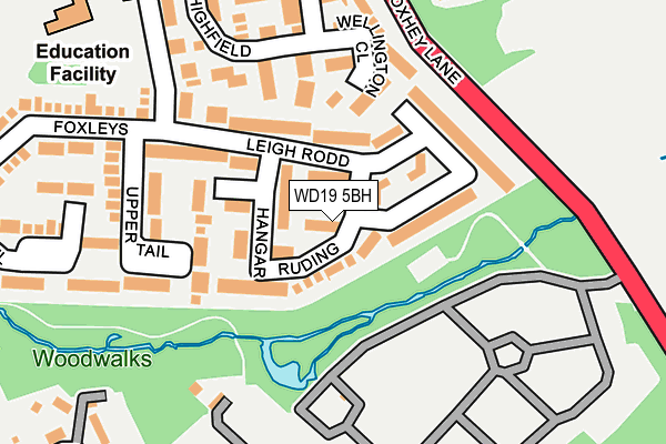 WD19 5BH map - OS OpenMap – Local (Ordnance Survey)