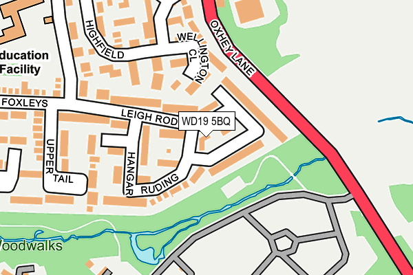 WD19 5BQ map - OS OpenMap – Local (Ordnance Survey)