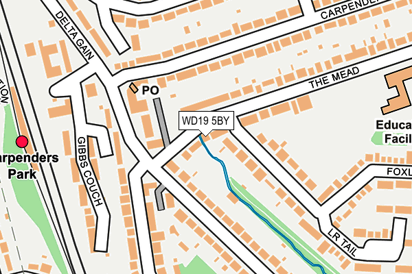 WD19 5BY map - OS OpenMap – Local (Ordnance Survey)