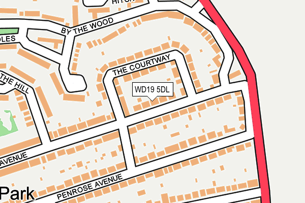 WD19 5DL map - OS OpenMap – Local (Ordnance Survey)