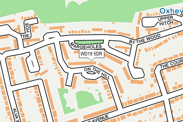 WD19 5DR map - OS OpenMap – Local (Ordnance Survey)