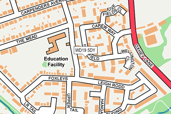 WD19 5DY map - OS OpenMap – Local (Ordnance Survey)