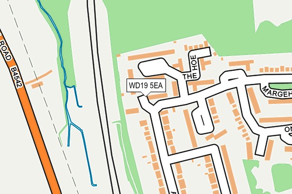 WD19 5EA map - OS OpenMap – Local (Ordnance Survey)