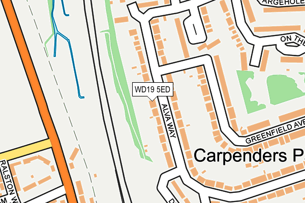 WD19 5ED map - OS OpenMap – Local (Ordnance Survey)