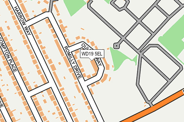 WD19 5EL map - OS OpenMap – Local (Ordnance Survey)