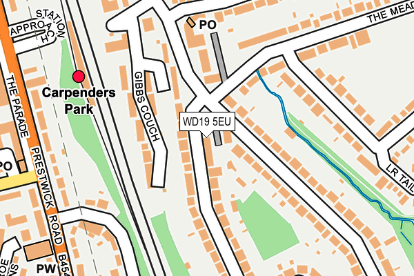 WD19 5EU map - OS OpenMap – Local (Ordnance Survey)